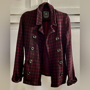 Obey plaid red and black jacket